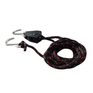 Tie Down Straps 1/4" X 10ft Heavy Duty Adjustable Pulley Ratchet Rope Clip Hanger