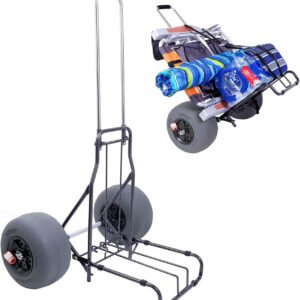 Customizable Folding Beach Utility Cart with Inflatable Wheels OEM Supported Platform Structure Wagon Trolley