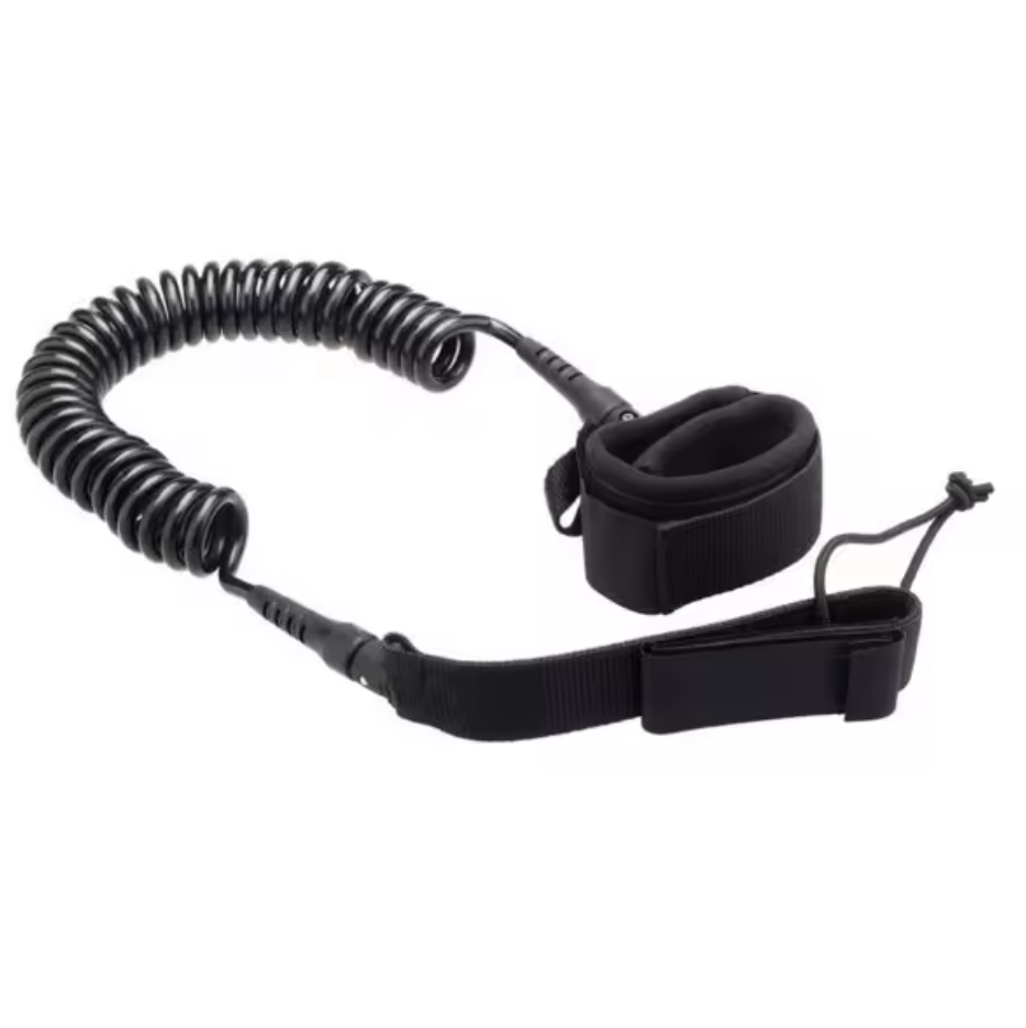 High Quality Coiled TPU Surf Leash with Stainless Steel Rotating Head 70cm-300cm Stretch Ankle Cuff