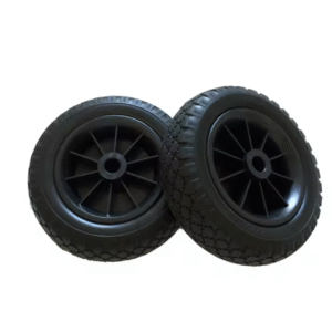 10" Solid Beach Cart Wheels Durable PU Material Kayak Cart Wheels