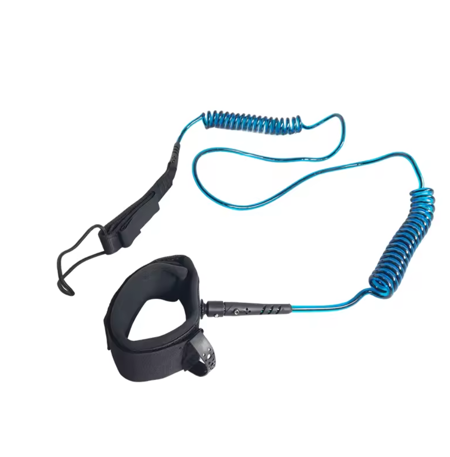 12ft TPU Coiled Surf Board Paddle Foot Leash Waterplay SUP Board Accessory